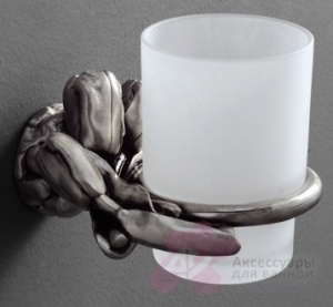 Стакан Art&Max Tulip AM-B-0824-T настенный серебро