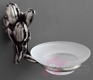 Мыльница Art&Max Tulip AM-B-0825-T настенная серебро