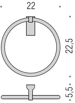 Полотенцедержатель Colombo Luna B0111.000 кольцо хром