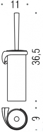 Ершик для туалета Colombo Link B2407.000 DX подвесной (правый хром / стекло матовое