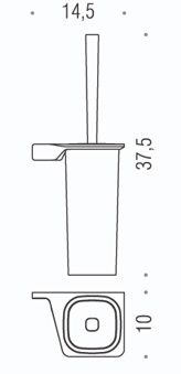 Ершик для туалета Colombo Alize B2507 DX подвесной (правый хром /стекло матовое