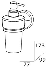 Дозатор FBS Luxia LUX 009 для жидкого мыла подвесной хром / хрусталь матовый