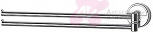 Полотенцедержатель FBS Luxia LUX 044 двойной поворотный длина 37,1 см цвет хром