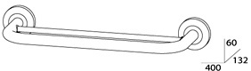 Полотенцедержатель FBS Standard STA 035 двойной длина 40 см цвет хром