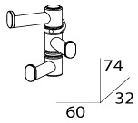 Полотенцедержатель FBS Universal UNI 039 тройной поворотный длина 6 см цвет хром