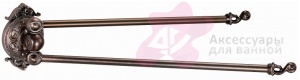 Полотенцедержатель Hayta Gabriel 13930-2/VBR двойной поворотный Antic Brass (состаренная латунь