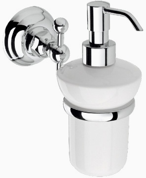 Дозатор для жидкого мыла Niсolazzi Classica lusso 1489 CR настенный хром / керамика белая