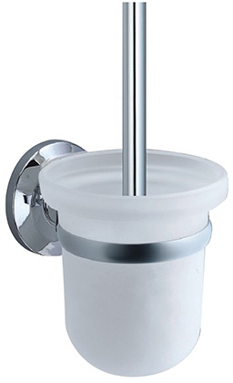 Ершик для туалета Wasserkraft Rhein K-6200 K-6227 подвесной хром/стекло матовое
