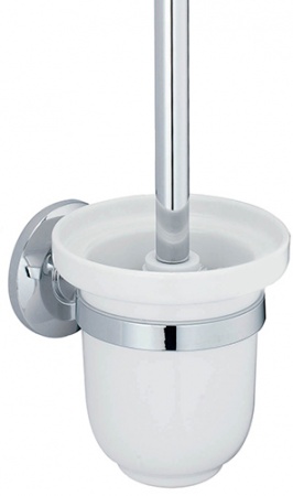 Ершик для туалета Wasserkraft Rhein K-6200 K-6227C подвесной хром/керамика белая