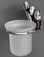Держатель с колбой Art&Max Tulip AM-B-0821-T для ершика настенный серебро