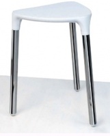 Стульчик Colombo Complementi В9988 BL хром / сиденье пластик белый
