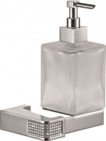 Дозатор жидкого мыла Sanibano Diamond H9000/11 подвесной хром /стекло матовое / Swarovski