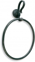 Полотенцедержатель StilHaus Flora F 07 кольцо античная черная тоскана
