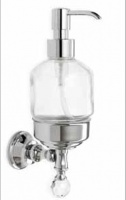Дозатор для жидкого мыла StilHaus Smart Light SL30(08) CR настенный хром / стекло прозрачное/ Swarovski