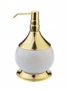 Подробнее о Дозатор для мыла Aksy Bagno Fantasia 6730 G настольный золото / керамика белая