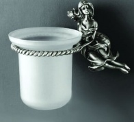 Подробнее о Держатель с колбой Art&Max Athena AM-B-0611-T для ершика настенный серебро