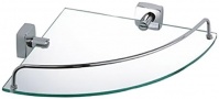 Подробнее о Полка Fixsen Kvadro FX-61303A стеклянная угловая 25 х 25 см хром/стекло матовое
