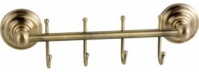 Подробнее о Вешалка с крючками Fixsen Retro FX-83805A-4 на планке (4 шт.) бронза