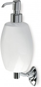 Подробнее о Дозатор для жидкого мыла StilHaus Zefiro ZE30(08-BI) настенный хром / керамика белая