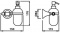 Дозатор для жидкого мыла Bagno&Associati Tempo TM 127 подвесной бронза
