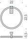 Полотенцедержатель Colombo Luna B0111.000 кольцо хром