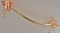 Полотенцедержатель Etruska Icaro 4808/55/PERLA одинарный 40 см золото/белый