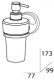 Дозатор FBS Luxia LUX 009 для жидкого мыла подвесной хром / хрусталь матовый