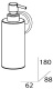 Дозатор FBS Luxia LUX 011 для жидкого мыла подвесной хром