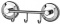 Крючок FBS Standard STA 024 на планке (3 шт хром