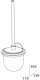 Ерш FBS Standard STA 057 для туалета подвесной хром / хрусталь матовый