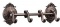 Крючки Hayta Gabriel 13902-4/VBR на планке (4 шт Antic Brass (состаренная латунь