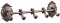 Крючки Hayta Gabriel 13902-5/VBR на планке (5 шт Antic Brass (состаренная латунь