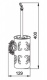 Ершик для туалета Hayta Gabriel 13907-2A/VBR подвесной Antic Brass (состаренная латунь