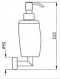 Дозатор для жидкого мыла Niсolazzi Minimale 1489M CR настенный хром / керамика белая
