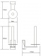 Бумагодержатель Wasserkraft Leine K-5000 K-5097 открытый вертикальный хром